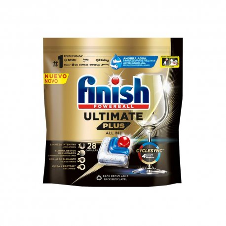 Detergente Máquina Loiça Pastilhas Finish Ultimate Plus 28un 6831488