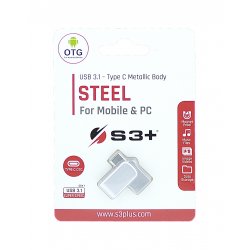 USB Memory S3+ 3.1 OTG 128GB STEEL Silver S3PD3104128AL-R