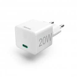 Mini Carregador HAMA PD/QC USB-C 20W, branco - 201650 00201650