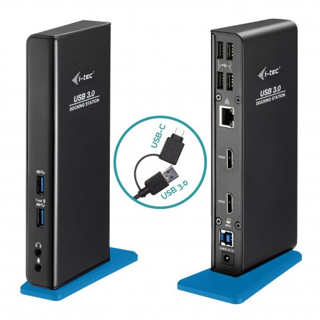 Docking Station i-tec USB 3.0/USB-C 2x HDMI com adaptador de alimentação U3DUALHDMIDOCK