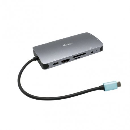 Docking Station i-tec Metal Nano USB-C HDMI/VGA + LAN com alimentação até 100W s/Carregador C31NANODOCKVGAPD