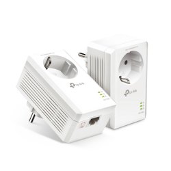 Kit 2 Adap PowerLine TP-Link AV1000 1 Gigabit Port, 1000Mbps RJ45 c/Pass-Through - TL-PA7017P KIT TL-PA7017PKIT