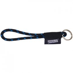 Fita Lanyards Short Nautic Preto / Azul ø7 x 175 mm LAN1018