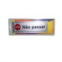 Sinalética Não Passar Plástico Adesivo 17x5.5mm 1793006