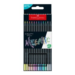 Lápis Cor 12un Faber-Castell Black Edition Tons Metal 18cm 1602026