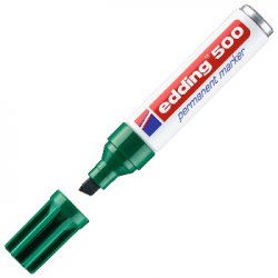 Marcador Permanente Grosso Verde 2-7mm Edding 500 1un 1301245