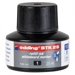 Recarga Marcador Quadros Brancos Preto 25ml Edding BTK25 1un 1320251