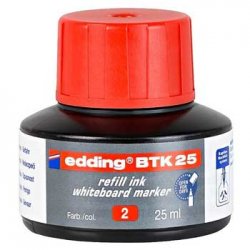 Recarga Marcador Quadros Brancos Vermelho 25ml EddingBTK 1un 1320252