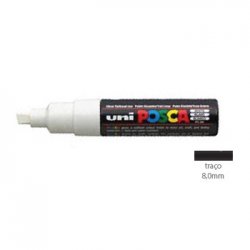 Marcador Uniball Posca PC-8K 8mm Branco (1) 1un 1293198/UN