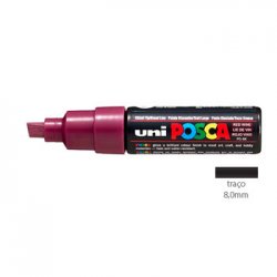 Marcador Uniball Posca PC-8K 8mm Vinho Tinto (60) 1un 1293208/UN