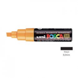 Marcador Uniball Posca PC-8K 8mm Amarelo Brilhante (3) 1un 1293210/UN