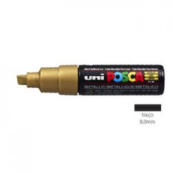 Marcador Uniball Posca PC-8K 8mm Ouro (25) 1un 1293216/UN