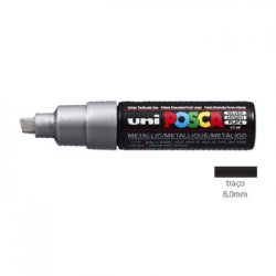 Marcador Uniball Posca PC-8K 8mm Prata (26) 1un 1293217/UN