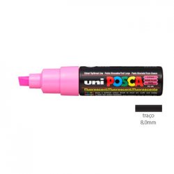 Marcador Uniball Posca PC-8K 8mm Rosa Fluor (F13) 1un 1293224/UN