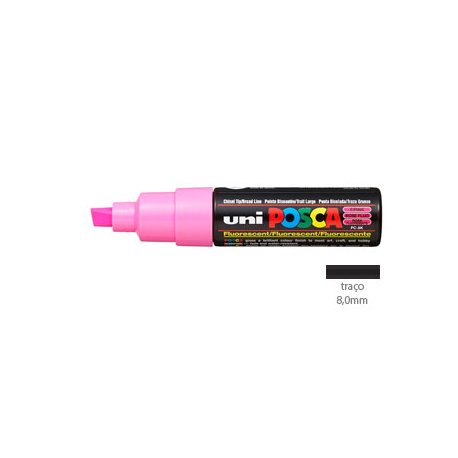 Marcador Uniball Posca PC-8K 8mm Rosa Fluor (F13) 1un 1293224/UN