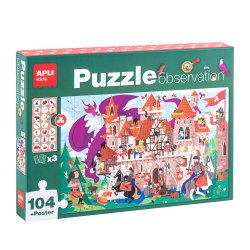 Jogo Educativo Puzzle Apli Observação do Castelo 104 Peças APL17916