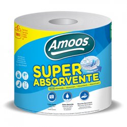 Rolo Toalhas Mão 045mx20,7cm 2Fls Amoos Super Absorvente 1un 6531059