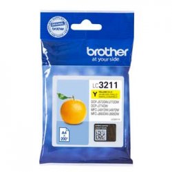 Tinteiro Brother LC3211Y Amarelo 200 Pág. BROLC3211Y