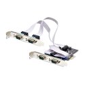 StarTech.com 4-Port Serial PCIe Card, Quad-Port PCI Express to RS232/RS422/RS485 (DB9) Serial Card, Low-Profile Bracket Incl., 