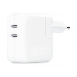 Apple - Adaptador de alimentação - 35 Watt - 2 conectores de saída (24 pin USB-C) MW2K3ZM/A