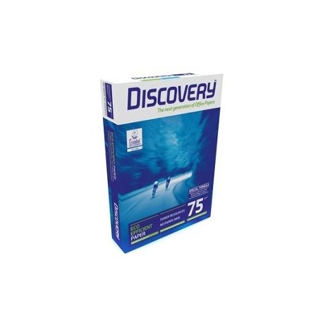 PAPEL A4 75GR RESMA DISCOVERY Palete de 360 resmas, 72 caixas. Cliente tem que ter condições de descarga. Não abrimos a palete