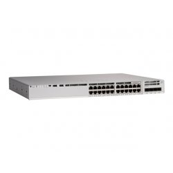 Cisco Catalyst 9200L - Network Essentials - interruptor - L3 - 24 x 10/100/1000 (PoE+) + 4 x 10 Gigabit SFP+ (uplink) - montáve