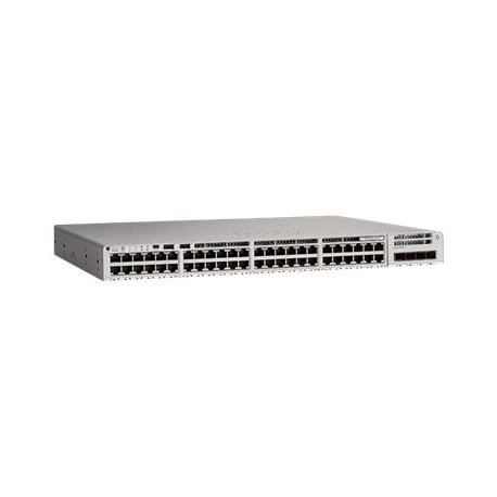 Cisco Catalyst 9200L - Network Essentials - interruptor - L3 - Administrado - 48 x 10/100/1000 + 4 x 10 Gigabit SFP+ (uplink) -