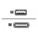 USB 3 type angled C to A cable 2.0m 7090043790276