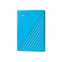 WD My Passport WDBYVG0020BBL - Disco rígido - encriptado - 2 TB - externa (portátil) - USB 3.2 Gen 1 - 256-bits AES - azul WDBY