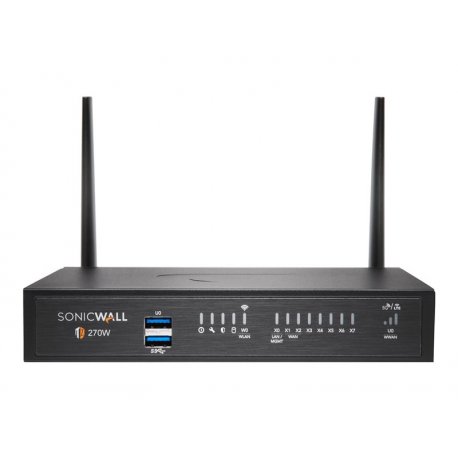 SonicWall TZ270W - Advanced Edition - dispositivo de segurança - 1GbE - Wi-Fi 5 - 2.4 GHz, 5 GHz - SonicWALL Secure Upgrade Plu