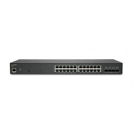 SonicWall Switch SWS14-24 - Interruptor - Administrado - 24 x 10/100/1000 + 4 x 10 Gigabit SFP+ - montável em trilho - com 1 an