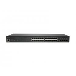 SonicWall Switch SWS14-24FPOE - Interruptor - Administrado - 24 x 10/100/1000 (PoE+) + 4 x 10 Gigabit SFP+ - montável em trilho