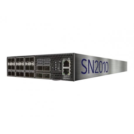 NVIDIA Spectrum SN2010 - Interruptor - L3 - Administrado - 18 x 25 Gigabit SFP28 + 4 x 100 Gigabit QSFP28 - fluxo de ar trás pa