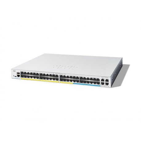 Cisco Catalyst 1300-48MGP-4X - Interruptor - L3 - Administrado - 48 x 10 Gigabit Ethernet + 4 x 10 Gigabit SFP+ - montável em t