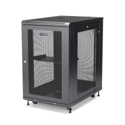 StarTech.com 18U Server Rack Cabinet, 4-Post Adjustable Depth (2" to 30") Network Equipment Rack Enclosure w/Casters/Cable Mana