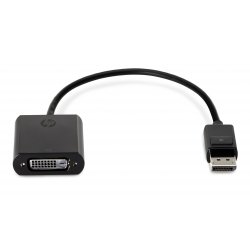 HP DisplayPort to DVI-D Adapter - Adaptador DisplayPort - link simples - DisplayPort (M) para DVI-D (F) - 19 cm - travada FH973