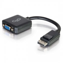 C2G 8in DisplayPort to VGA Adapter Converter - M/F - Cabo DisplayPort - DisplayPort (M) para HD-15 (VGA) (F) - 20.32 cm - trava