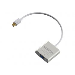 VISION Professional installation-grade Mini DisplayPort to VGA adaptor - LIFETIME WARRANTY - LIFETIME WARRANTY - maximum resolu