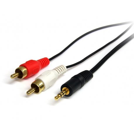 StarTech.com 3 ft Stereo Audio Cable - 3.5mm Male to 2x RCA Male - heaDPhone jack to RCA - Mini jack to RCA - 3.5mm to RCA (MU3