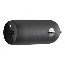 Belkin BoostCharge - Adaptador de energia para automóvel - 20 Watt - Fast Charge (24 pin USB-C) - preto CCA003BTBK