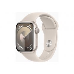 Apple Watch Series 9 (GPS) - 41 mm - alumínio estrelado - relógio inteligente Com banda de desporto - fluoroelastómero - luz da