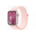 Apple Watch Series 9 (GPS) - 41 mm - alumínio rosa - relógio inteligente Com fita desportiva - nylon macio de camada dupla - ro