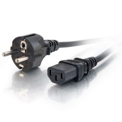 C2G Universal Power Cord - Cabo de alimentação - power CEE 7/7 (M) para power IEC 60320 C13 - 3 m - moldado - preto - Europa 88