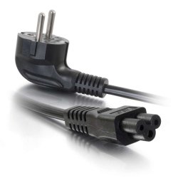 C2G Laptop Power Cord - Cabo de alimentação - IEC 60320 C5 para power CEE 7/7 (M) - AC 250 V - 1 m - moldado - preto - Europa 8