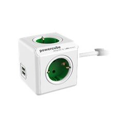 Allocacoc PowerCube extended usb - Unidade de distribuição de potência - AC 250 V - conectores de saída: 6 (USB, Potência) - 1.