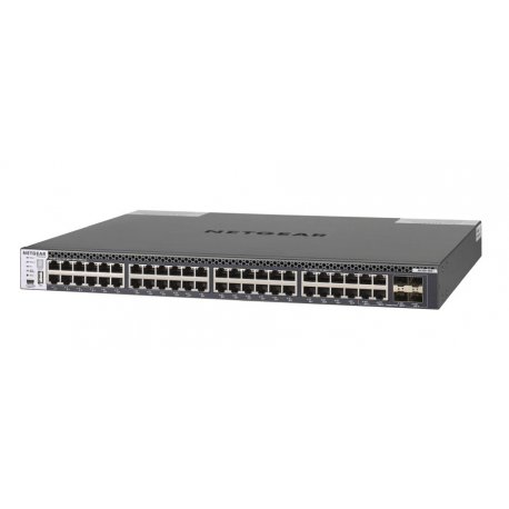 NETGEAR M4300-48X - Interruptor - L3 - Administrado - 48 x 10 Gigabit Ethernet + 4 x 10 Gigabit SFP+ partilhado - fluxo de ar f