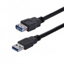 StarTech.com 1m Black SuperSpeed USB 3.0 Extension Cable A to A - Male to Female USB 3 Extension Cable Cord 1 m (USB3SEXT1MBK) 