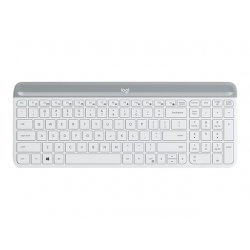 Logitech Slim Wireless Combo MK470 - Conjunto de teclado e rato - sem fios - 2.4 GHz - Padrão internacional americano - branco 