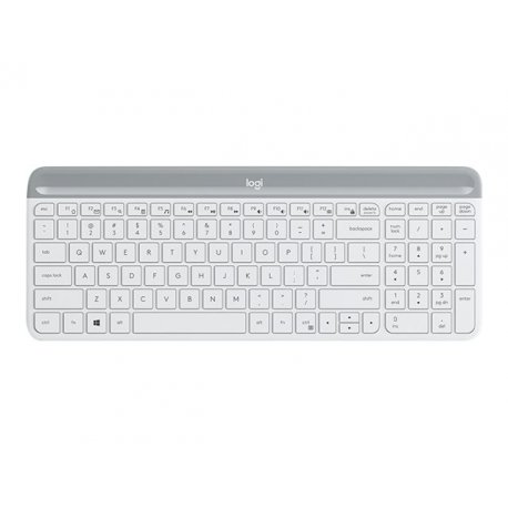 Logitech Slim Wireless Combo MK470 - Conjunto de teclado e rato - sem fios - 2.4 GHz - Padrão internacional americano - branco 