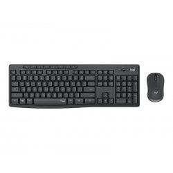 Logitech MK295 Silent - Conjunto de teclado e rato - sem fios - 2.4 GHz - Pan-Nórdico - grafite 920-009810